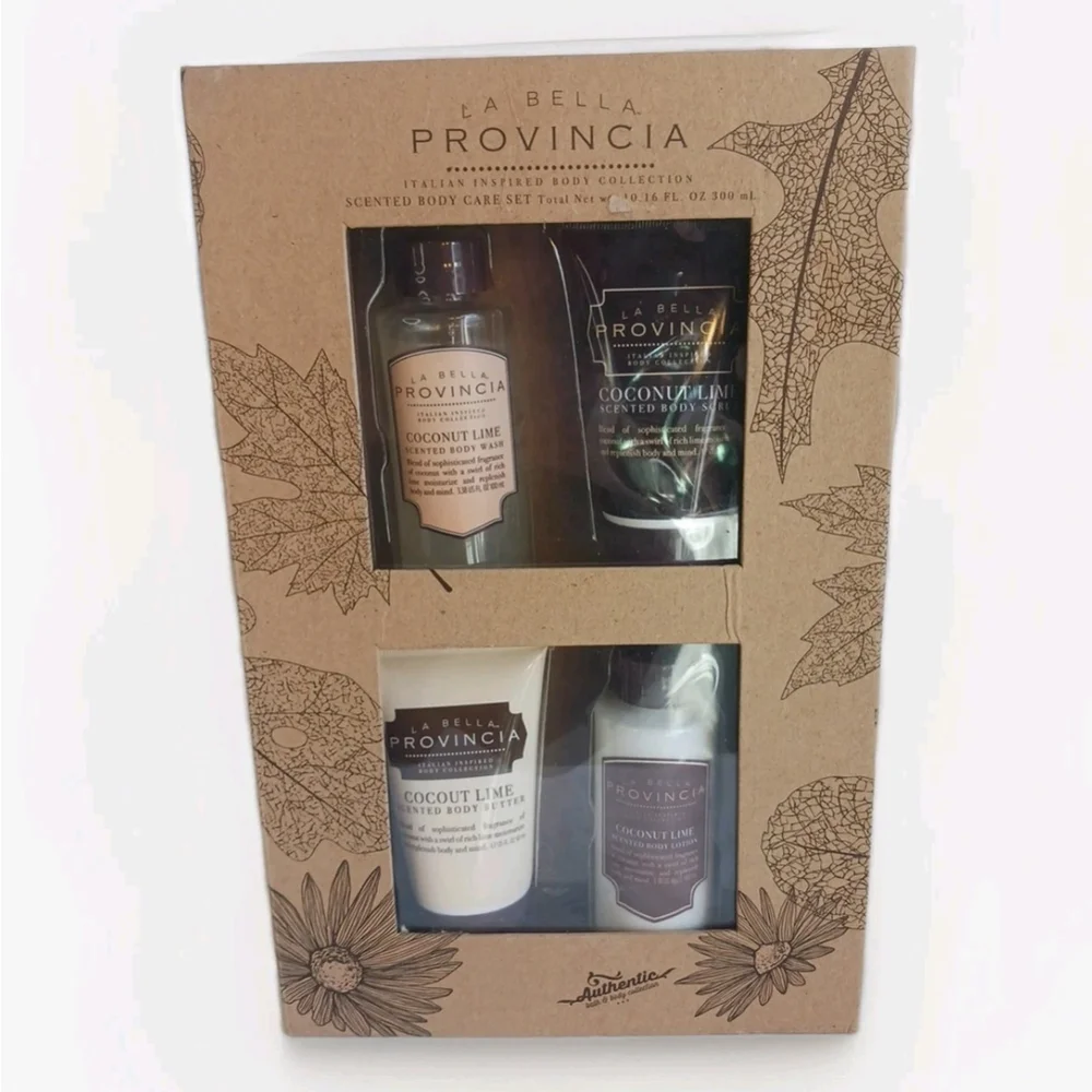 La Bella Provinicia Coconut Lime Body Bath Gift Set NEW